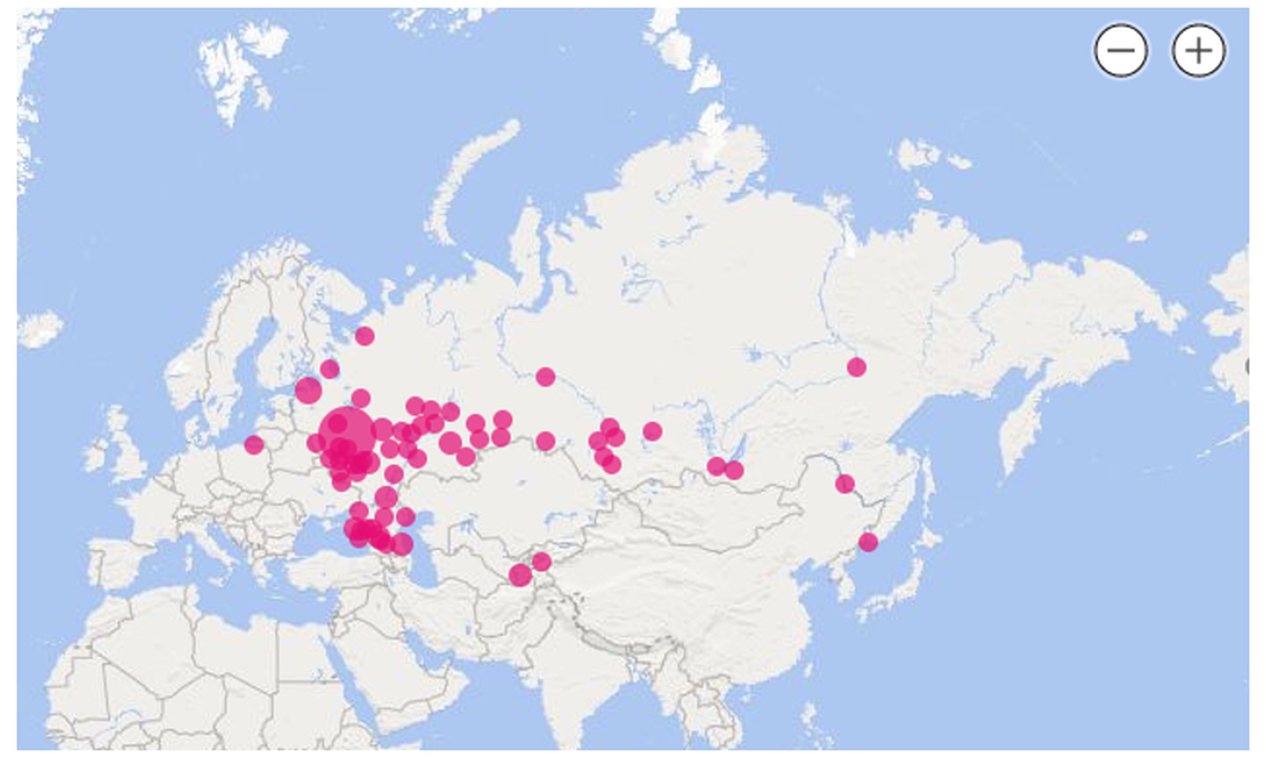 География мест подготовки диссертационных исследований концептов, выполненных в РФ в период с 2012 по 2022 гг.