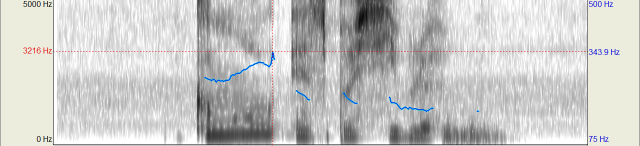 Spectrogram and oscillogram of a French phrase "Comment est-ce possible?"